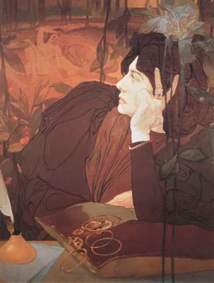 Georges de  Feure The Voice of Evil (mk19) Sweden oil painting art